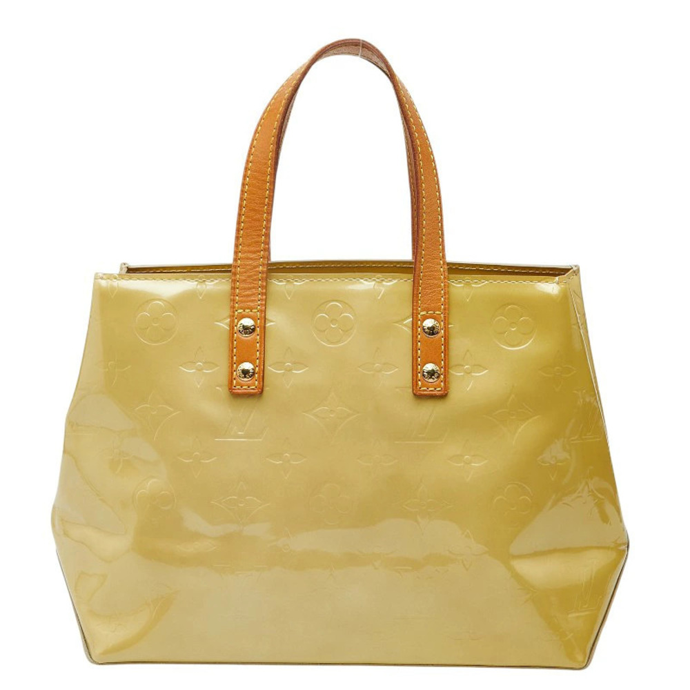 Louis Vuitton Monogram Vernis Lead Handbag Beige Cream Patent Vernis Leather